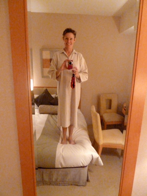 Discovering a freshly laundered nightshirt on my bed was a welcome sight.