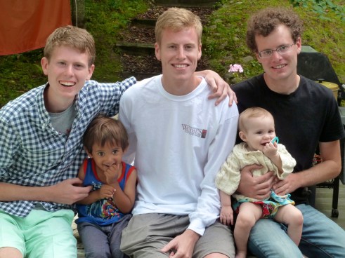 My boys, with Wren and her brother Killian