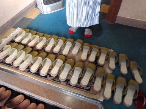 Never fear.  We returned five minutes later to find all was right with the world.  I think it must deeply upset Japanese hosts to see slipper chaos.