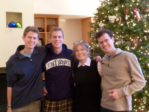 Me with sons, from youngest to oldest