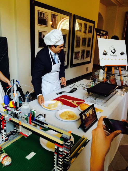 Here is a "Pancake Bot" making 3-D printed pancakes.  Note the Eiffel Tower.