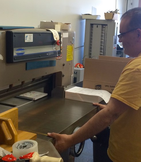 Cruz manning the  machine.