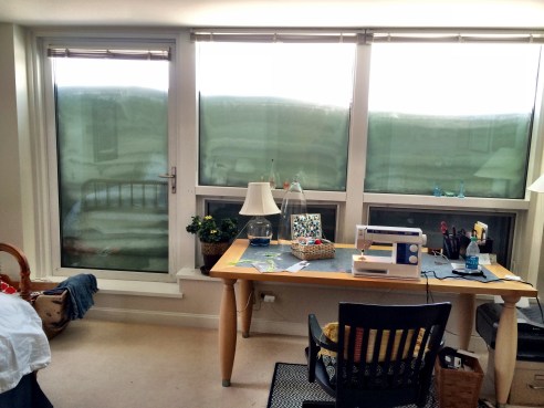 This is the view from my desk at home.  I normally see the harbor.  The pile of snow is now over my head and it is not a drift--it is a container-sized mass of snow that will be with me for the foreseeable future.