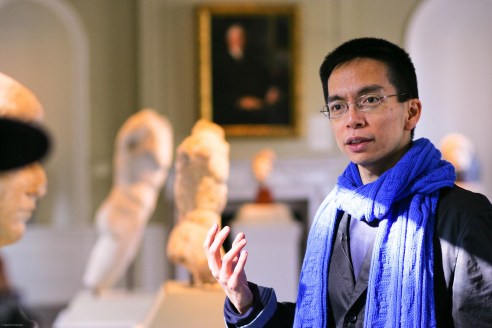 John Maeda in the RISD Museum's Roman Gallery